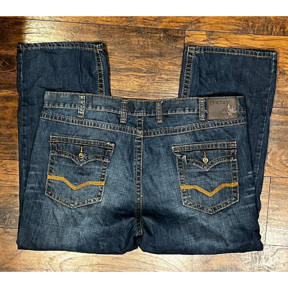 Synergy‎ Denim Jeans, Men's Size 44x29, Cotton Y2K Big Pockets